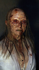 Wall Mural - Female Demon Zombie 3