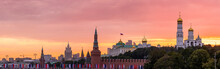 Moscow Kremlin Against Sunset Sky