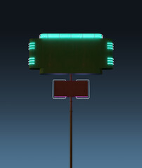 Night neon retro signboard