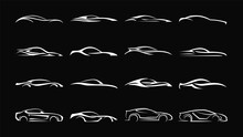Concept Vehicle Automotive Car Logo Icon Silhouette Vector Collection