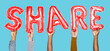 © Rawpixel.com - Hands showing share balloons word