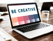 © Rawpixel.com - Laptop screen showing 'Be Creative'