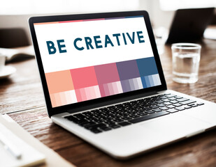 Wall Mural - laptop screen showing 