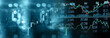 © bidala - graph index number of stock market business concept blue banner background