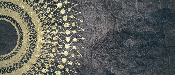 Wall Mural - web banner with circular ornamental design element