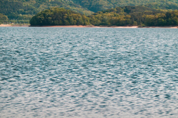 Wall Mural - blue lake in the mountains