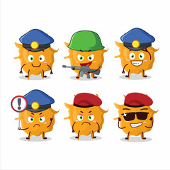 Poster - A dedicated Police officer of virus germ mascot design style