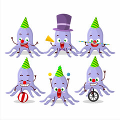 Poster - Cartoon character of virus kidney failure with various circus shows