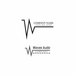 Wall Mural - Sound waves vector illustration design template