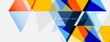 © antishock - Mosaic triangles geometric background. Techno or business concept, pattern for wallpaper, banner, background, landing page