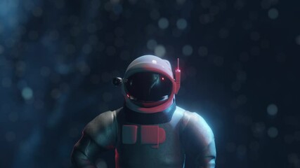 Poster - Futuristic astronaut concept. Astronaut in outer space. Cosmic science fiction wallpaper. Beauty of deep space. Billions of galaxies in the universe. 