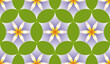 A geometric seamless flower pattern