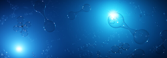 green hydrogen energy. h2 gas molecules for production of green hydrogen energy. renewable or sustai