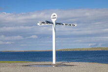 Sign Post In John O'Groats, Scotland