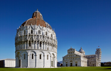 Wall Mural - The Square of Miracles Pisa: The Leaning Tower, Duomo, Baptistry and Camposanto.