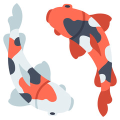 Wall Mural - carp fish icon