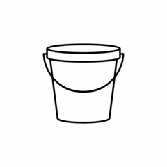 Wall Mural - Bucket outline icon. linear style sign for mobile concept and web design. Pail simple line vector icon. Web design, mobile app. Vector illustration. Eps10