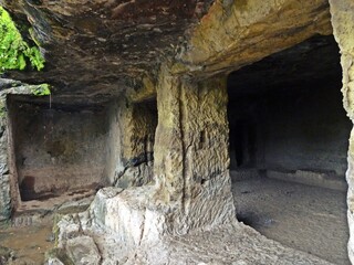 Wall Mural - 8th century mandapeshwar caves mumbai maharashtra