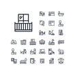 Balcony line icon in set on the white background. High quality outline symbol for web design or mobile app.