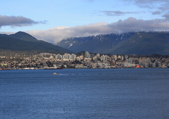 Canvas Print - Aerial shot of Vancouver city in Canada