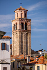 Wall Mural - Venice, bell tower of the Church of San Martino - old buildings.