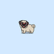 © Totostarkk9456 - Cute pug dog with sunglasses cartoon, vector illustration