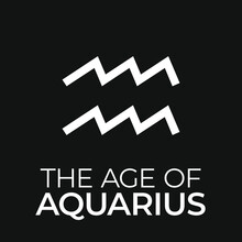 The Age Of Aquarius Astrology Esoteric Illustration Vector