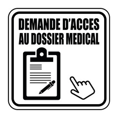 Poster - Logo demande d'accès au dossier médical.