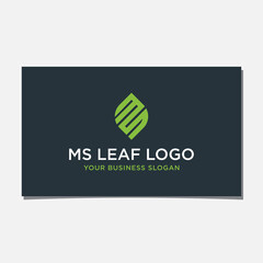 Wall Mural - MS LEAF LOGO DESIGN VECTOR