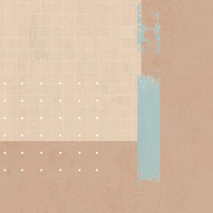 Wall Mural - Retro background with white dots and brushstroke vector