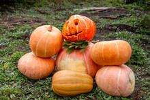Halloween Funny Pumpkin Carving Scary Figurine