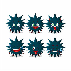 Sticker - Cartoon character of biohazard virus with smile expression