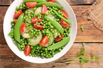 Wall Mural - green pean, bean and cucumber salad