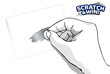 © Ografica - hand-mobil-vector-scratch-win-coin-card-white