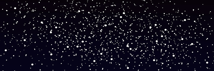 Wall Mural - Snowfall, snowflakes in different shapes and forms. Snowflakes, snow background. Christmas snow for the new year.
