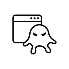 Wall Mural - website virus icon