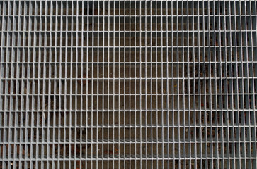 Metal grid pattern.