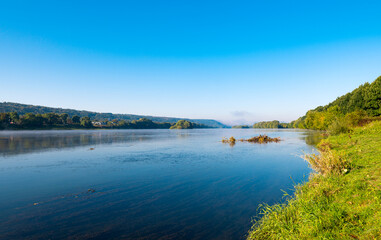 Sticker - early morning over the Dniester river