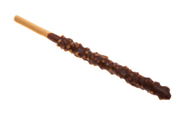 biscuit stick in chocolate isolated