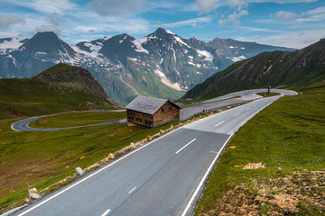Poster - Panoramic Alpine Road in Grossglockner Austria. Summer Road Trip