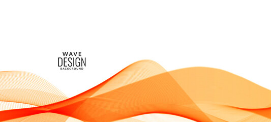 abstract smooth stylish yellow and orange wave banner background