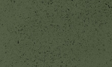 Real Green Terrazzo Marble Pattern Tile For Interior Flooring Material.  Black Terrazzo Chips On Olive Green Background. Matt Rock Flooring Surface. Green Background With Grey And Black Chips.