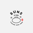 Steamed buns logo design vector template. chinese text translation 