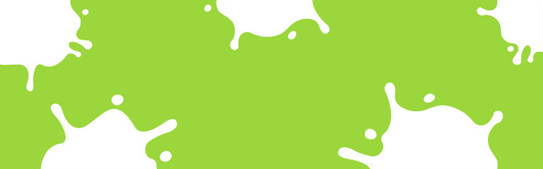 Wall Mural - milk splash on green for banner, milky splatter for background, copy space, milk blob shape graphic, blot stain of milk splashing