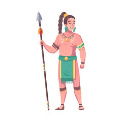 Sticker - Maya Warrior Illustration