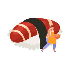 Sticker - Flat Sushi Icon