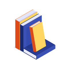 Poster - Books Isometric Icon