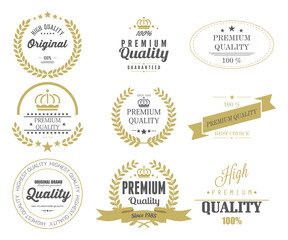vintage premium badge. luxury high quality best choice labels or logos for stamps vector collection 