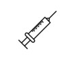 © Skiffcha - Syringe line icon. Injection vector illustration isolated on white. Vaccination outline style design, designed for web and app. Eps 10