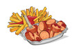 german currywurst with french fries